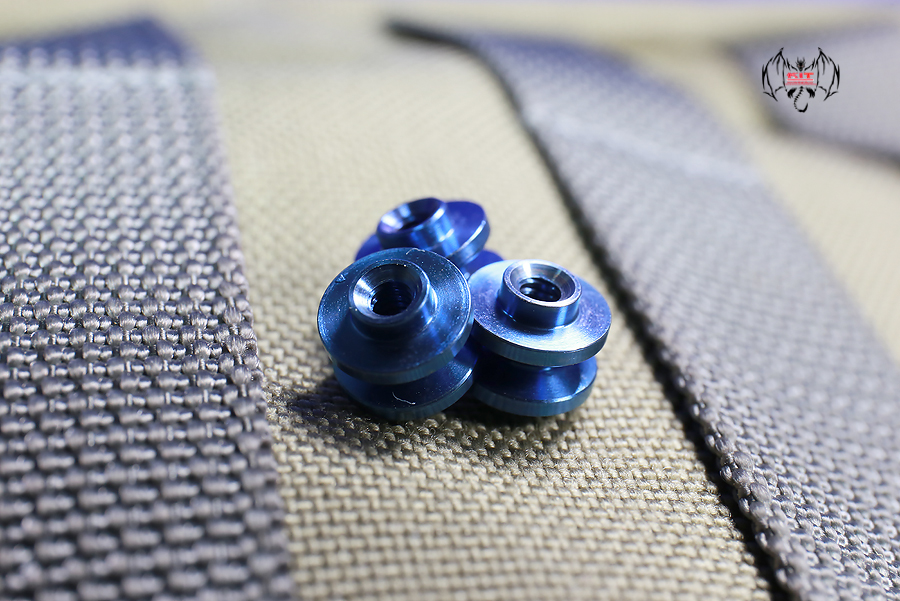 Eklipse / ZT 0392 Titanium Standoffs Set of 3 Blue