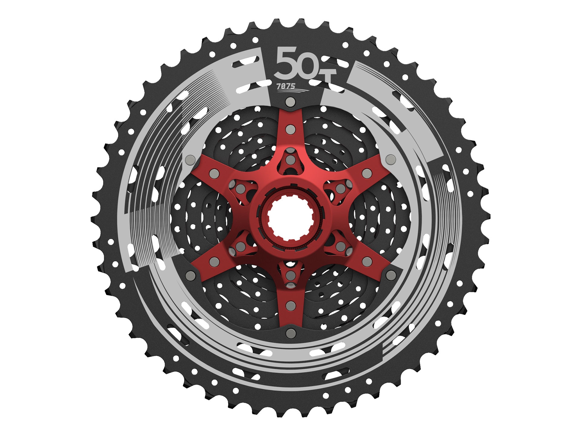 เฟืองเสือภูเขา SUNRACE, CSMX8, 11-46T ตัวท็อป MX 11-Speed Wide-Ratio Cassette แกนแดง