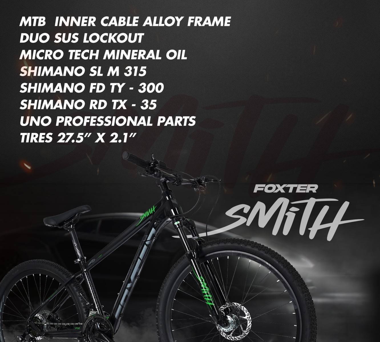เสือภูเขา Coyote Smith 24 สปีด ดิสน้ำมัน เฟรมอลูมิเนียม ล้อ 27.5 ปี 2023