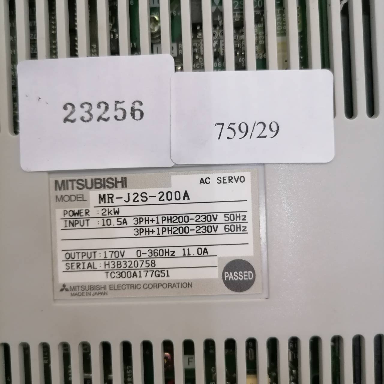 MR-J2S-200A SERVO DRIVE “ MITSUBISHI ”