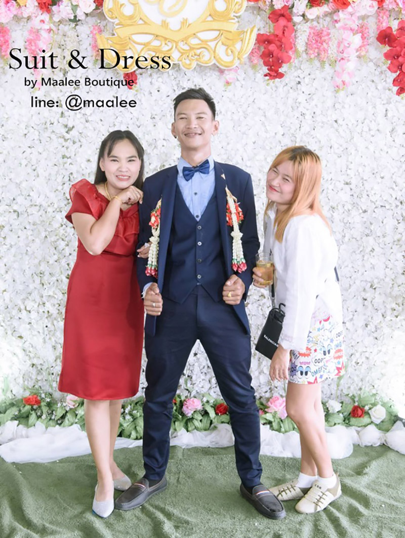 พร้อมเช่า ชุดสูทชาย สีน้ำเงินกรมท่า แบบเนี๊ยบ งานเกรดเจ้าบ่าว