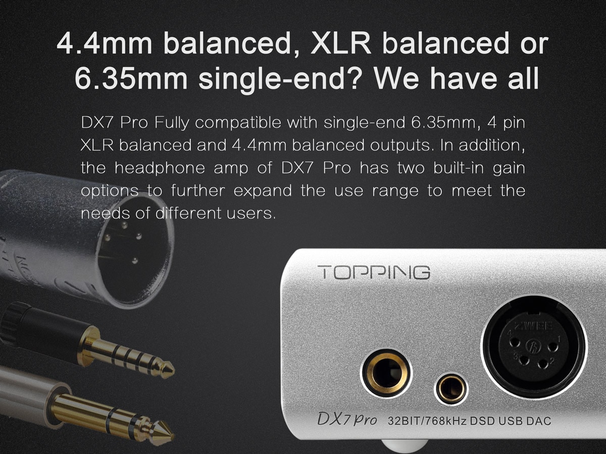 ขาย TOPPING DX7 Pro DAC/AMP ตั้งโต๊ะรองรับ Bluetooth 5.0 , 32BIT/768kHz , DSD1024