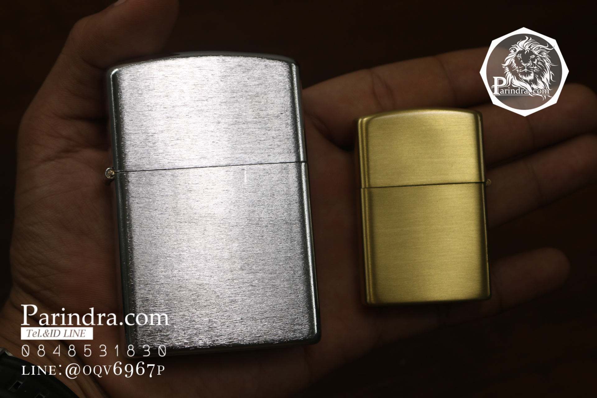 ไฟแช็คน้ำมันยักษ์ ลาย Brushed Chrome ใช้งานก็ได้ ตั้งโชว์ก็ดี