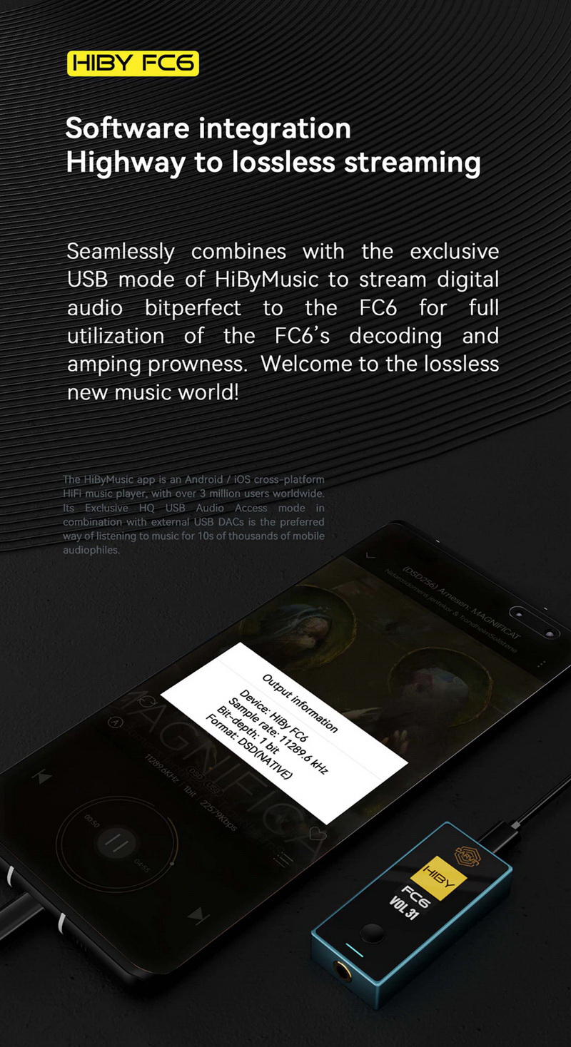 HiBy FC6 DAC/AMP พกพาแบบ R2R สถาปัตยกรรม Darwin รองรับ MQA ประกันศูนย์ไทย