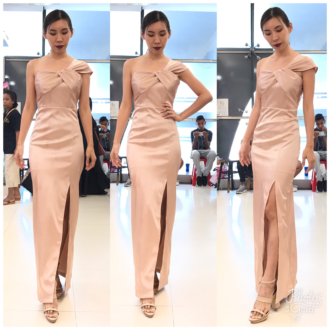 ชุดเพื่อนเจ้าสาว ชุดราตรียาว Sharon - One-shoulder top & Sheath skirt