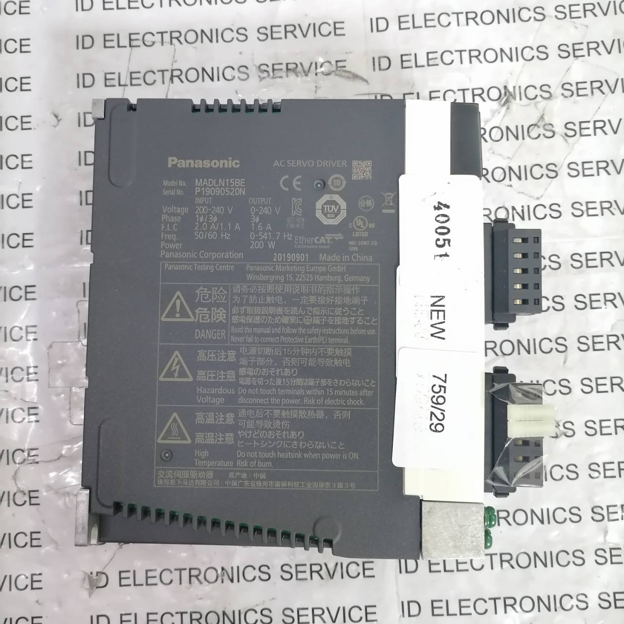 MADLN15BE SERVO DRIVE " PANASONIC "