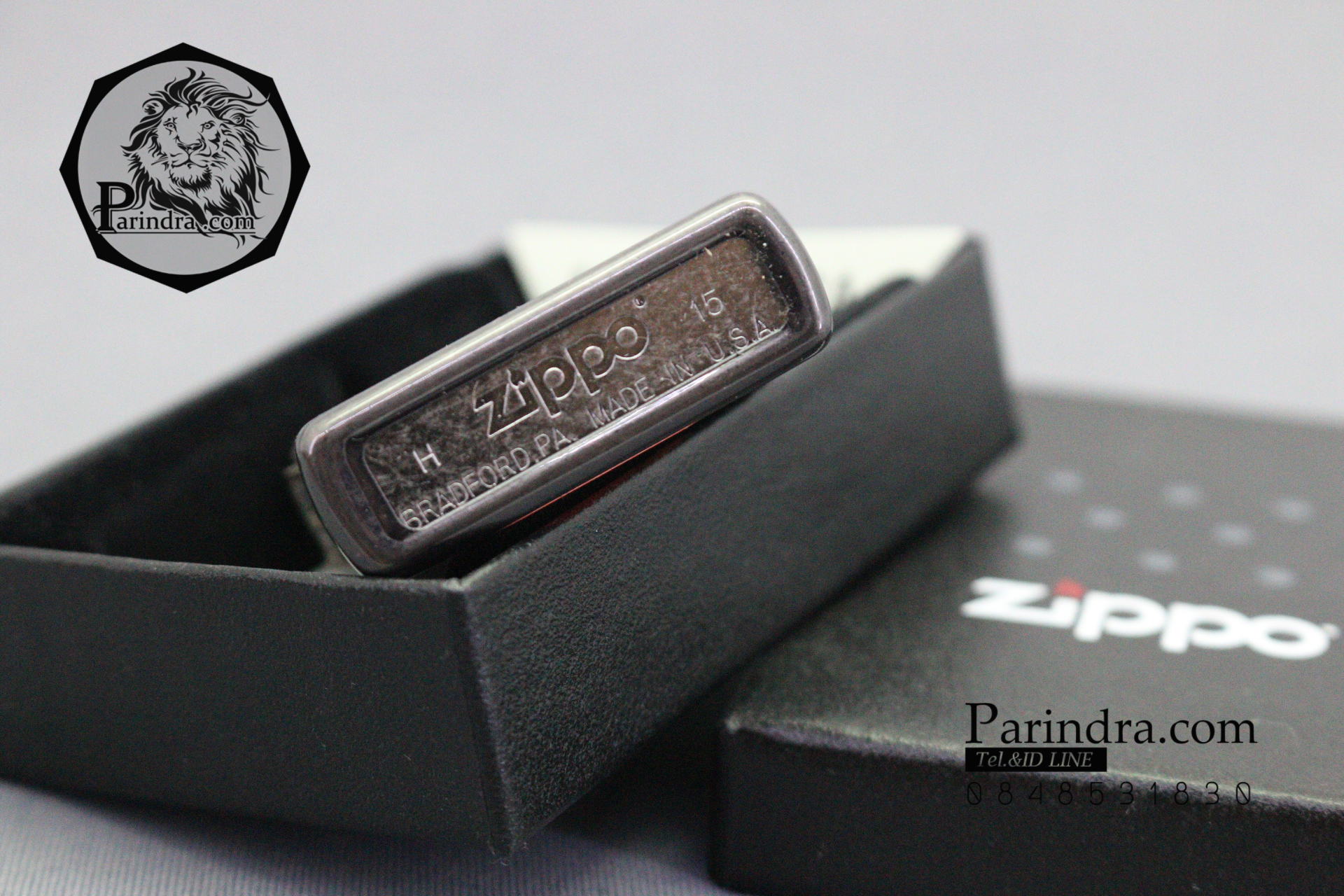 ไฟแช็ค Zippo แท้ สีเทาดำขีดข่วน "Gray Dusk Finish Lighter" #28378 แท้นำเข้า 100%