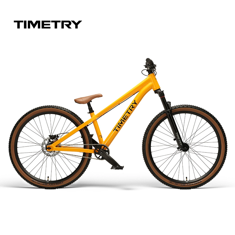 จักรยาน dirt jump TIMETRY 26” ระบบซิงเกิลสปีด – อลูมิเนียม โช้คออยล์ 120 มม. | สีดำ เหลือง ขาว | สั่งล่วงหน้า 15–35 วัน