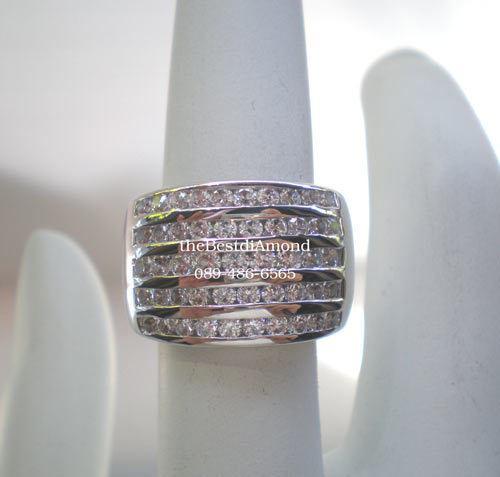 BR618RD+++แหวนแถวPerfect 5 แถว+++สุดสวย Modern ดูดีมากๆๆ เพชรก็วิบๆ แบบจากร้านจิว เลยค่ะ ดูหรู มีรสนิยมมากๆๆ.ใส่แล้วเต็มนิ้วสวยมากๆๆ