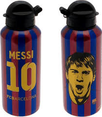 ขวดน้ำอลูมิเนียม ฟุตบอล สโมสรบาร์เซโลน่า - ลิโอเนล เมสซี่ 2013/14 ใหม่ / BARCELONA Football Club Aluminium Water Bottle - Lionel Messi 2013/14 NEW