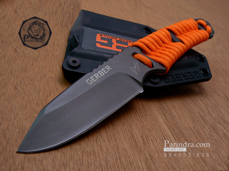 มีดใบตาย Gerber Bear Grylls Paracord Fixed Blade รุ่นเชือกพาราคอร์ดส้ม (OEM)