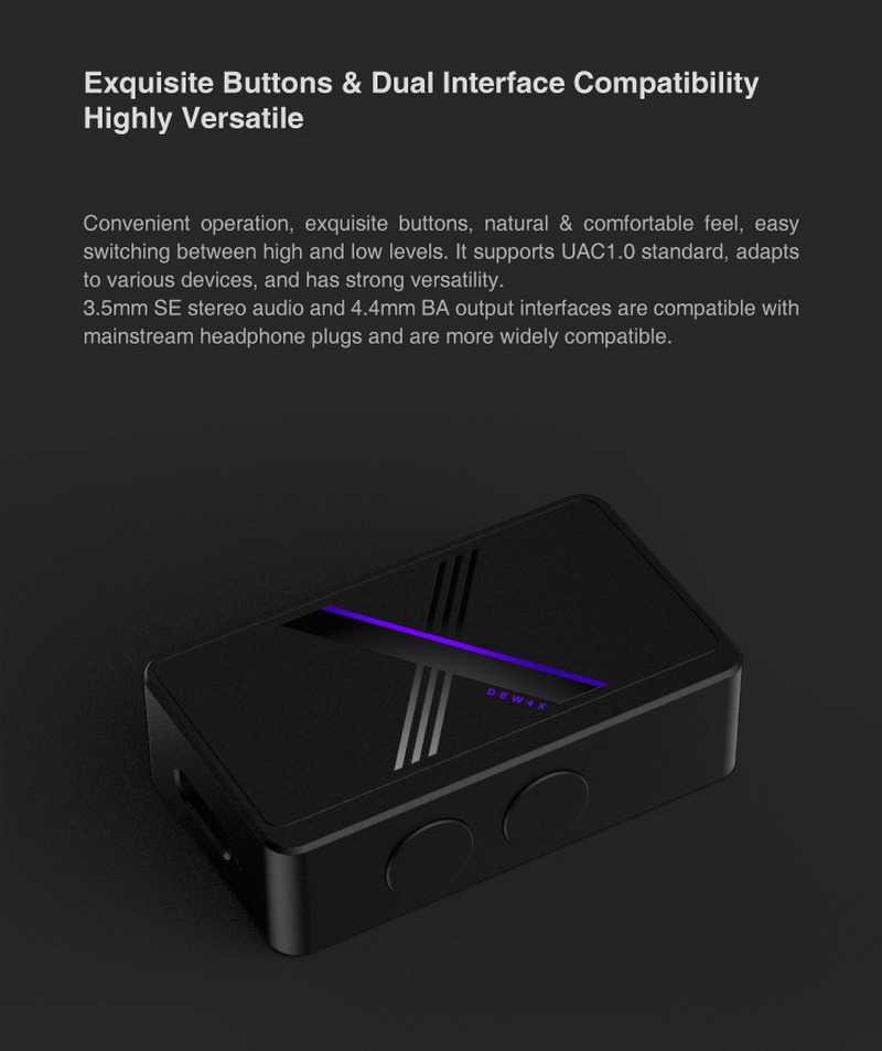 Simgot DEW4X DAC/AMP พกพาจิ๋ว ชิป DAC CS43198 x2 ถอดอัพเกรดสายได้ ประกันศูนย์ไทย