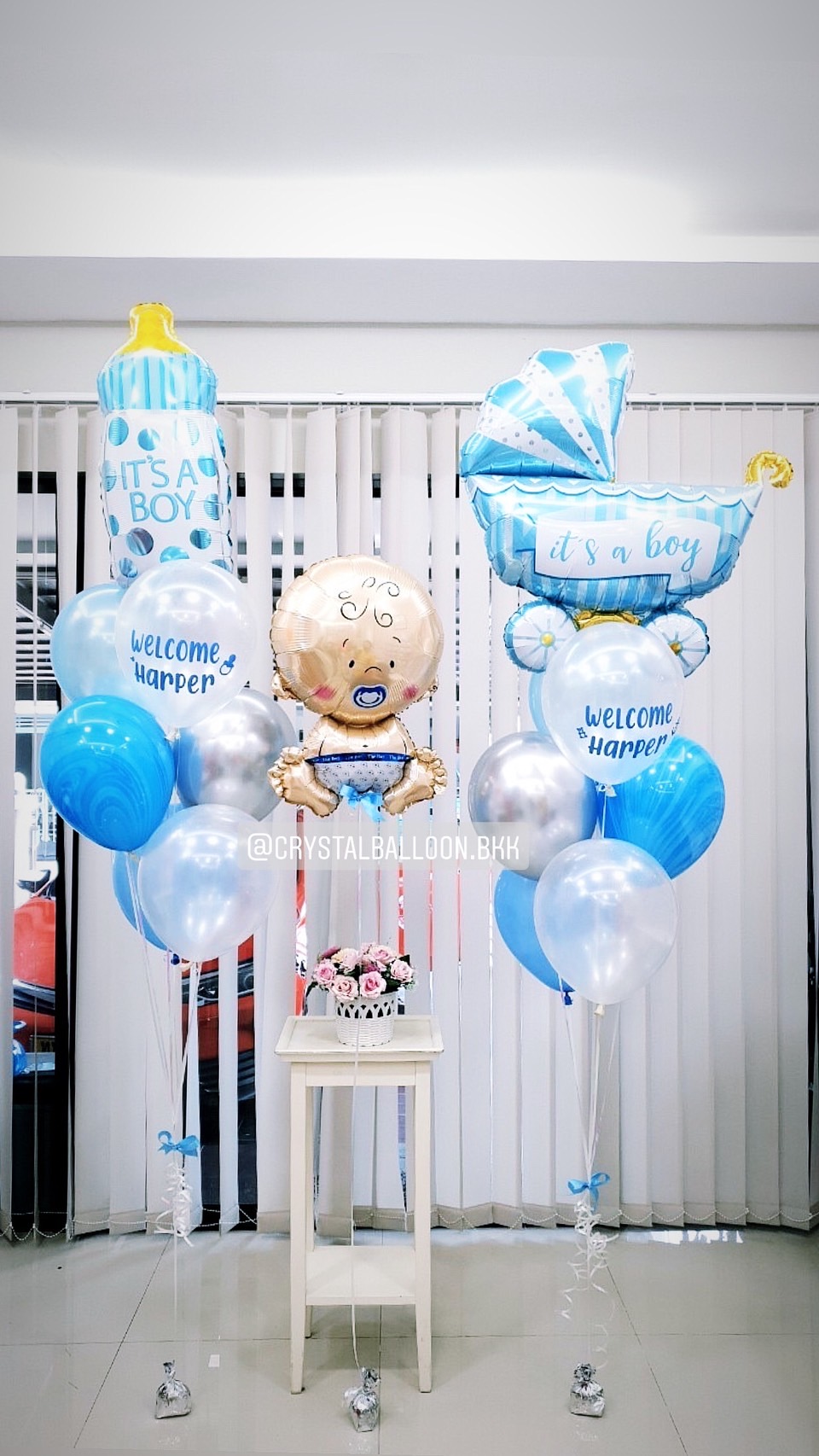 ลูกโป่ง Welcome Baby Boy ช่อลูกโป่งฟอยล์ขวดนม ช่อ 7 ลูก 1 ช่อ พร้อม ช่อฟอยล์รถเข็น ช่อ 7 ลูก 1 ช่อ พร้อมตกแต่ง ลูกโป่งลายหิน USA 2 ลูก,ฟอยล์เด็กทารก 1 ชิ้น สามารถเปลี่ยนสีลูกโป่ง/เปลี่ยนข้อความ/เปลี่ยนสี-ฟอยล์ตกแต่งได้