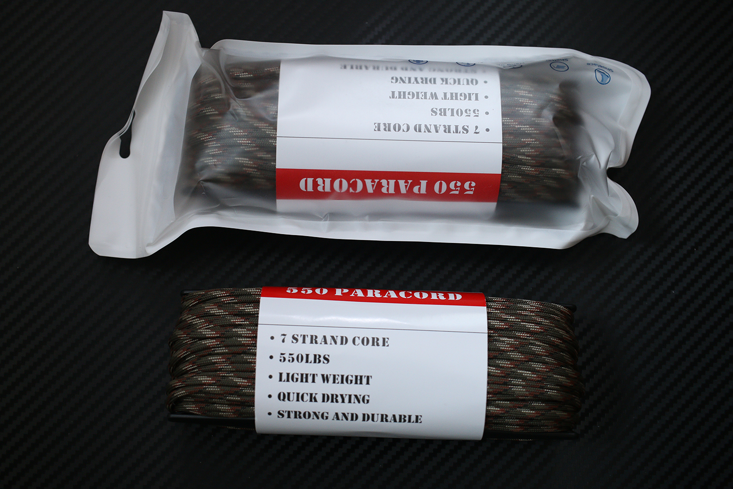 เชือกพาราคอร์ด PARACORD 550 คุณภาพสูง # OD GREEN CAMO ใช้ได้งานได้เอนกประสงค์