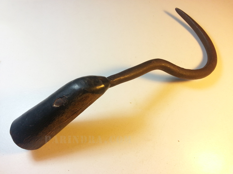 ตะขอเกี่ยวกระสอบข้าวจับกังโบราณ ด้ามเขาควายตัน