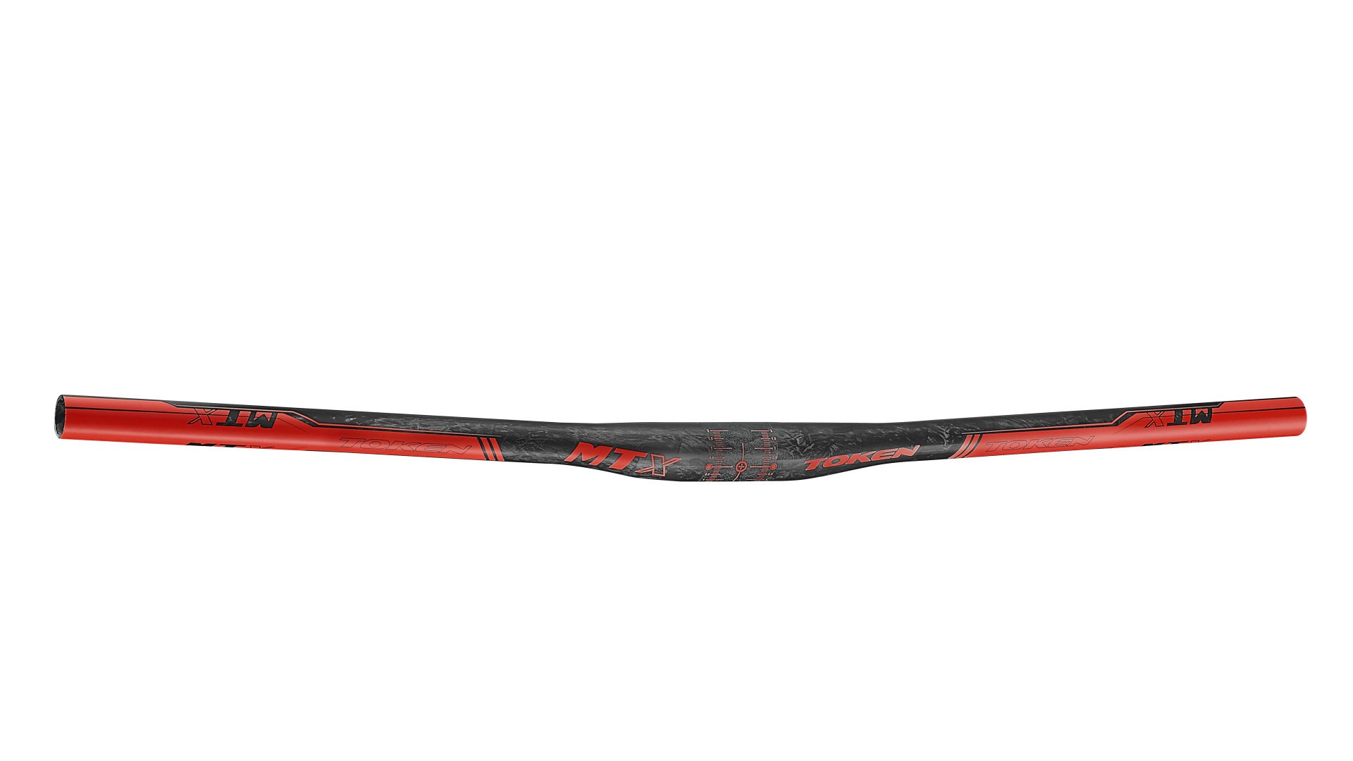 แฮนด์ตรงคาร์บอน Token TK9701C-Red carbon handlebar, 31.8X, 720 MM