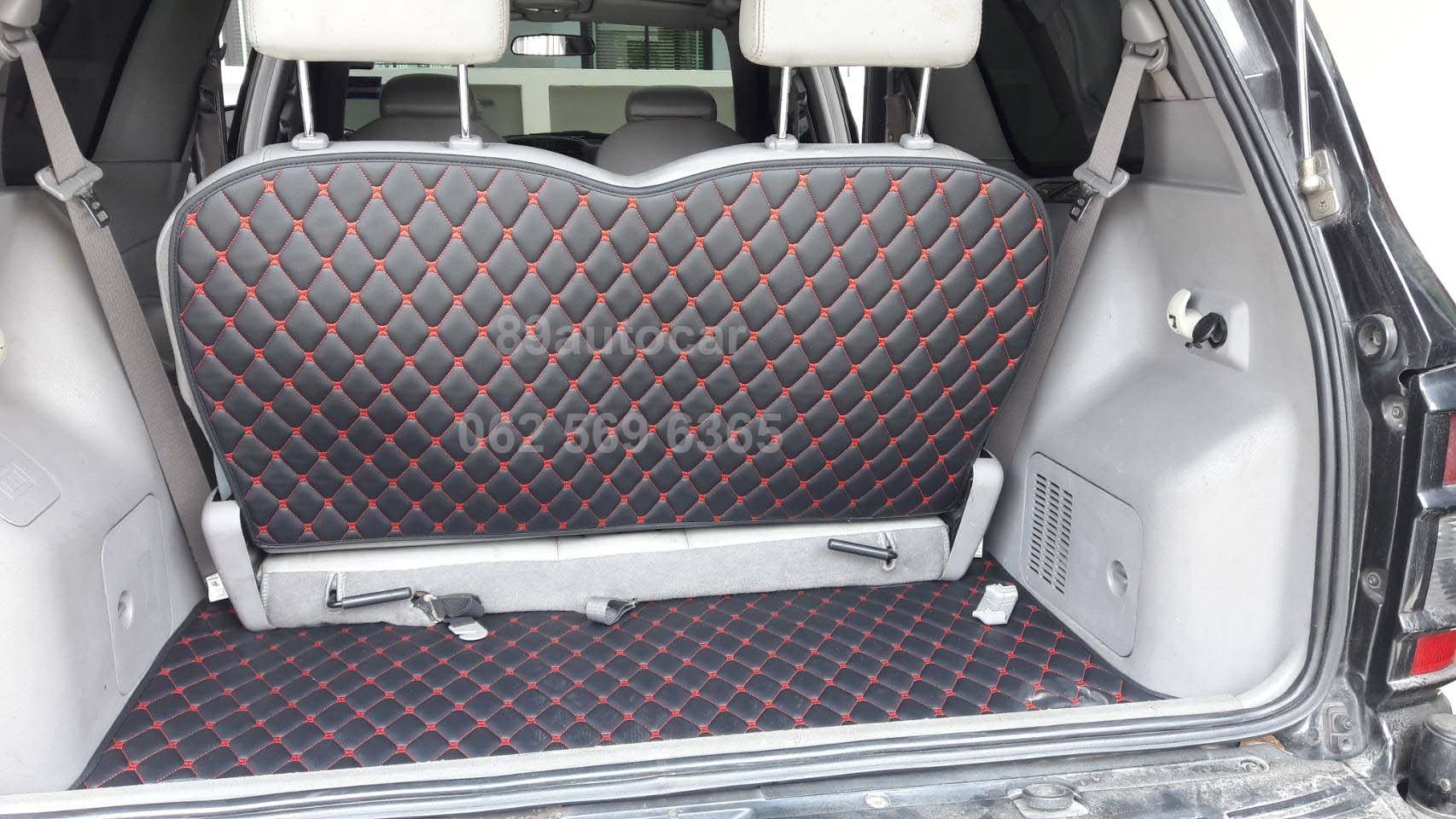 พรมรถยนต์ isuzu grand adventure ปูพรม6D สีดำด้ายแดง เข้ารูป เต็มคัน