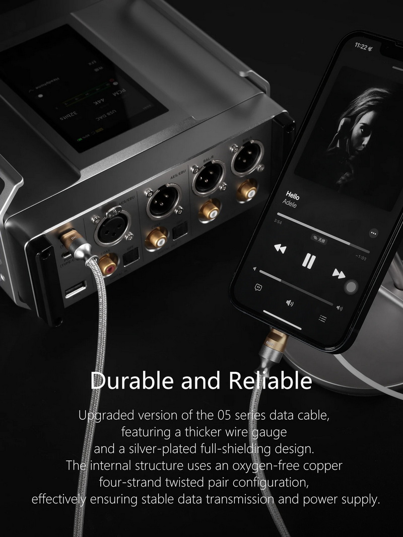 DD MFi05M2 สายดาต้าส่งข้อมูล Lightning to TypeC OTG แบบทางเดียว สำหรับเชื่อมต่อเครื่องเล่นเพลง ประกันศูนย์ไทย