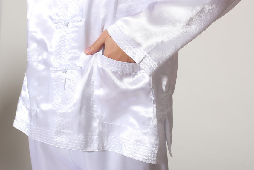 Pre-order ชุดจีนชาย แขนยาว สีขาว