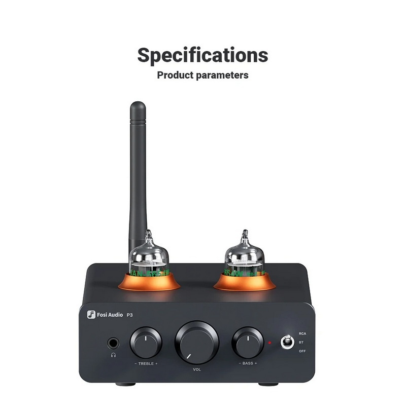 Fosi Audio P3 ปรีแอมป์หลอด 5654W x2 ปรับ Bass Treble ได้ สำหรับเครื่องเสียงบ้านหรือชุดหูฟัง ประกันศูนย์ไทย