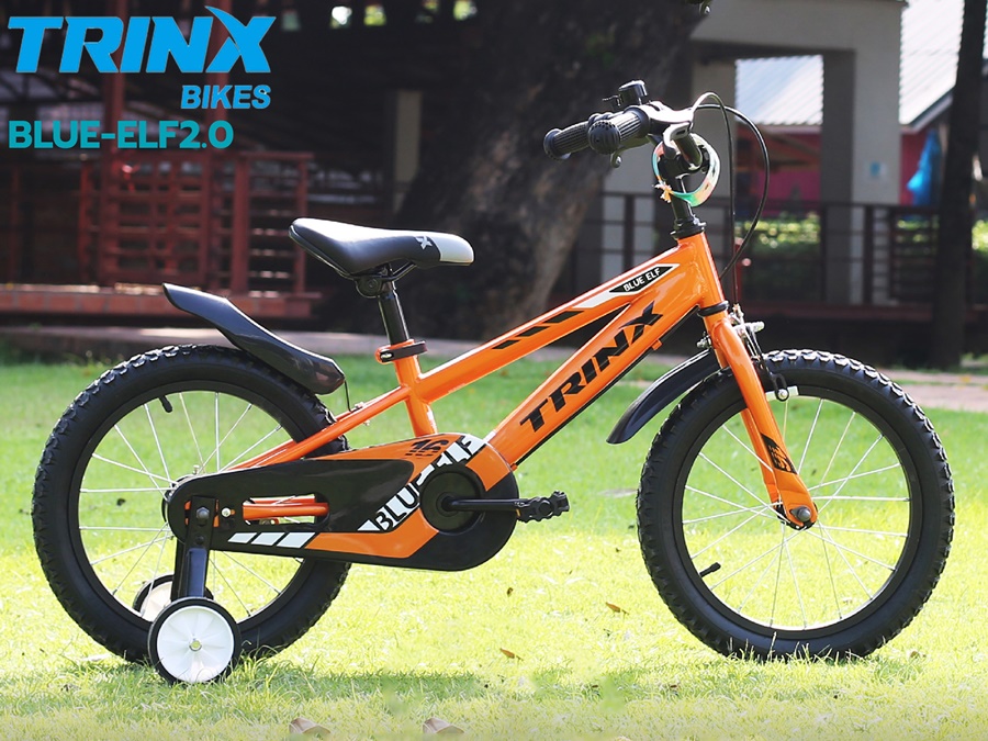 จักรยานเด็ก TRINX BLUE ELF2.0 ล้อ 16 นิ้ว เฟรมเหล็ก ยาง 16×2.125 SINGLE SPEED ริมเบรค NEW2023