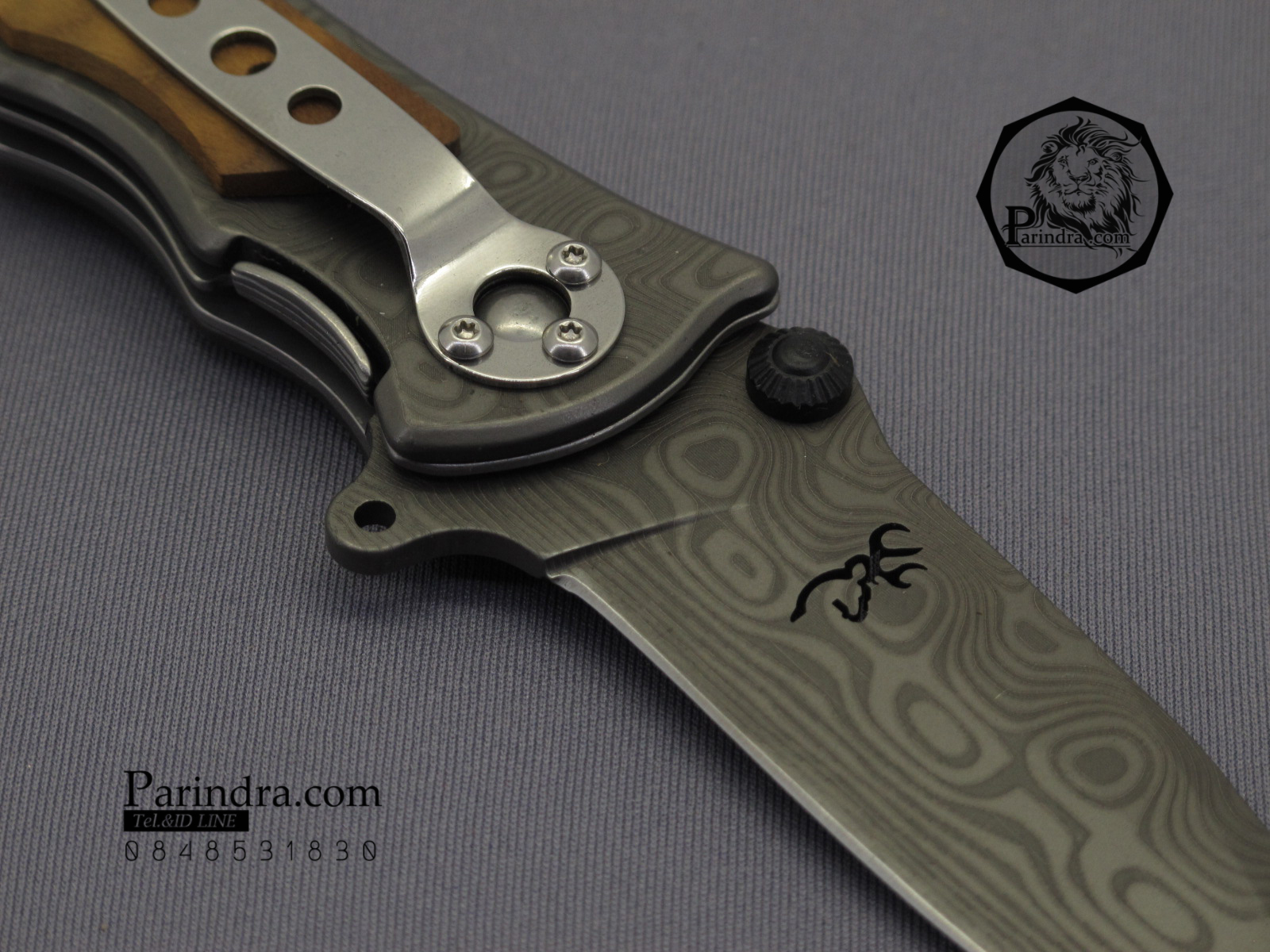 มีดพับ Browning Damascus Design ลายดามัสกัส (OEM)