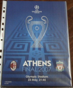 หนังสือโปรแกรม ฟุตบอล ยูฟ่า แชมป์เปี้ยนส์ ลีก Final Athens 2007 - เอซี มิลาน vs ลิเวอร์พูล 23/05/07 ใหม่ / UEFA Champions League Final Athens 2007 Matchday Programme - AC MILAN vs LIVERPOOL 23/05/07 NEW