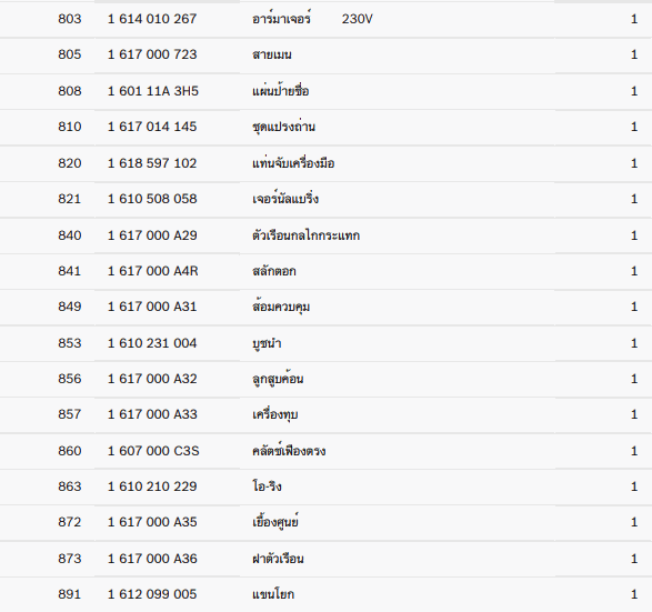 GBH 8-45 D สว่านโรตารี่ BOSCH Spare Parts