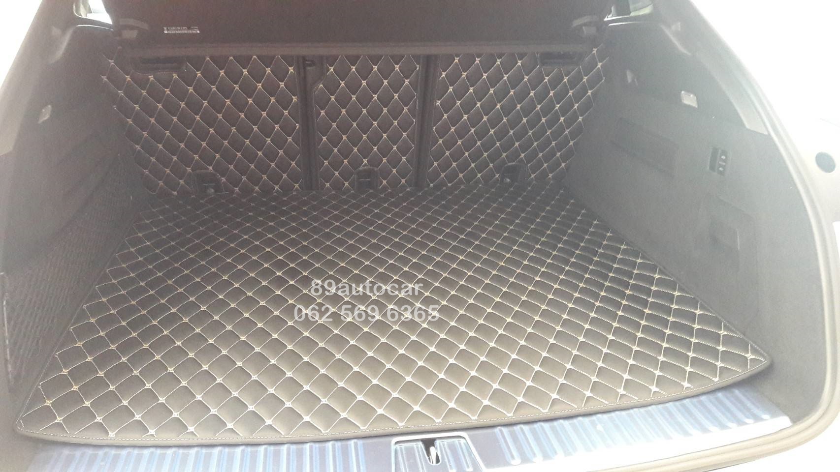 พรมปูพื้นรถยนต์ Porsche Cayenne E-Hybrid Coupe 2020 ปูพรม6D สีดำด้ายทอง เต็มคัน