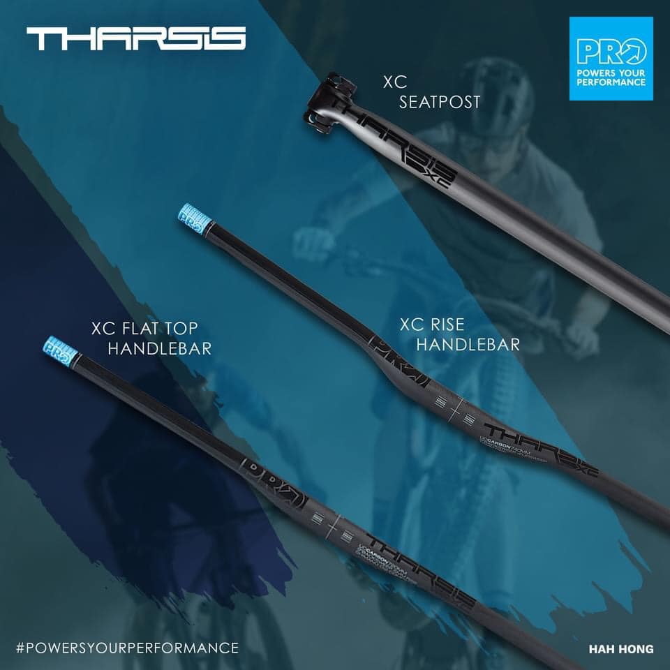แฮนด์ตรงคาร์บอน PRO Tharsis XC Flat Carbon Handlebars Top, 31.8 , 740mm