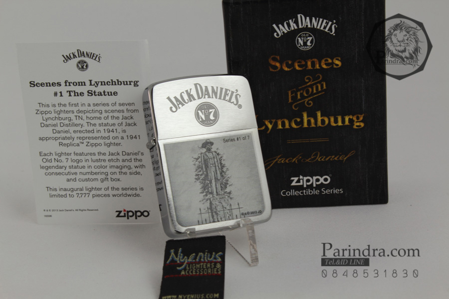 ไฟแช็ค Zippo แท้ ตำนานแห่ง Jack Daniel's ตัว Limited Edition " Jack Daniel's Scenes Lighter Limited, #1 of 7 " #28736 แท้นำเข้า 100%