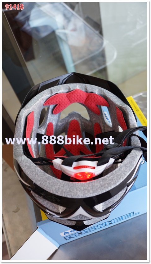 หมวกจักรยาน Roswheel พร้อมไฟ LED (91418) ดำเหลือง ดำคาบอน ชมพู