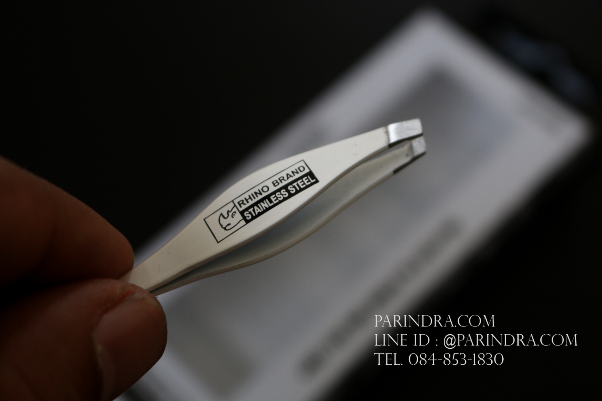 แหนบ 2 ด้าน Rhino Brand No.S64 Dual Tip Tweezer White Enamel