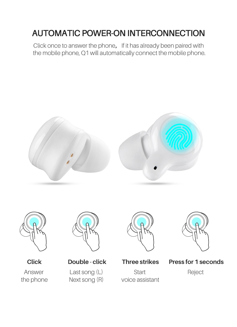 ขาย TFZ Q1 หูฟัง True Wireless ไดร์เวอร์ Dynamic รองรับ Bluetooth 5.0 , AAC , SBC