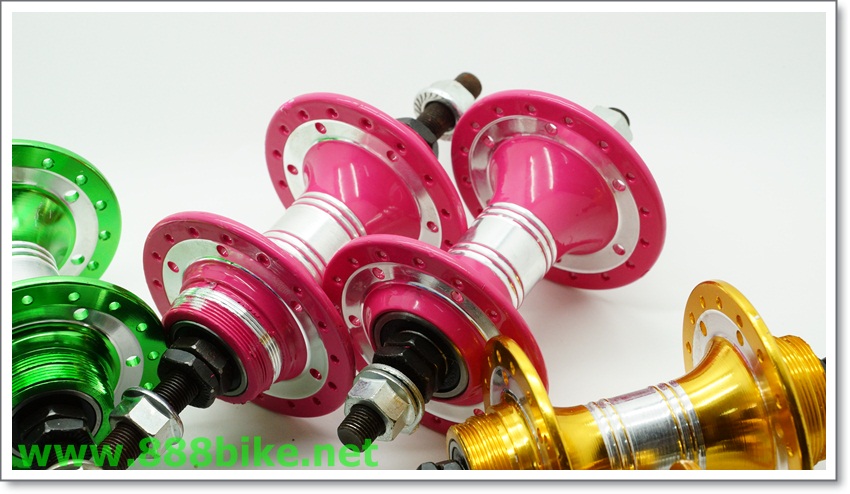 ดุมวีเบรค ดุมรถจักรยานฟิคเกียร์ 36 รู เกลียว 2ชั้น 2 ด้าน มีสีดำ แดง ส้มทอง ฟ้า เงิน(โปรดระบุสีและรูตรงหมายเหตุ)
