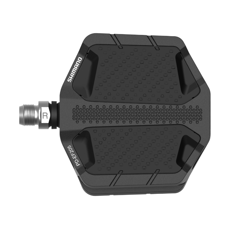 SHIMANO บันใด FLAT, PD-EF205, ไม่มีทับทิม, สีดำ และสีแดง