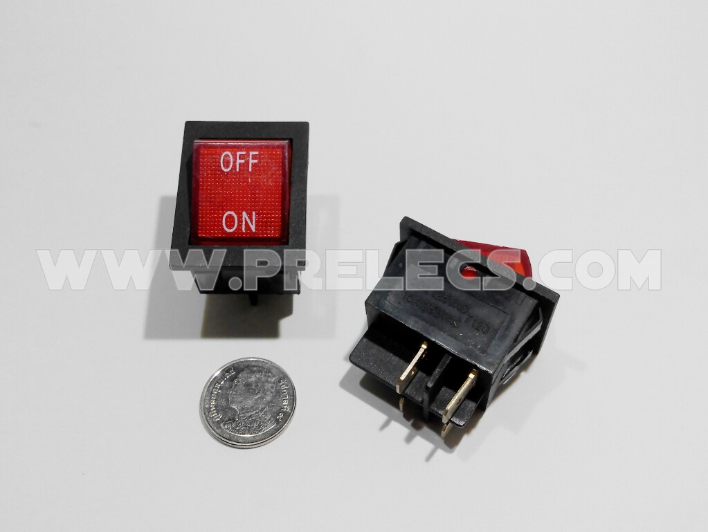 Rocker Switch ใหญ่ มีไฟ 220V