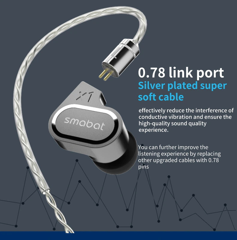 ขาย SMABAT X1 หูฟัง IEMs 2 ไดรเวอร์ 2DD จูนเสียงได้สองแบบ ประกันศูนย์ไทย