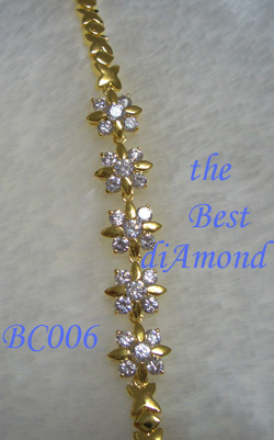 สินค้าหมด===สร้อยข้อมือเพชรดอกไม้หรูหรา ดูดี มีดีไซน์คะ รหัส BC006