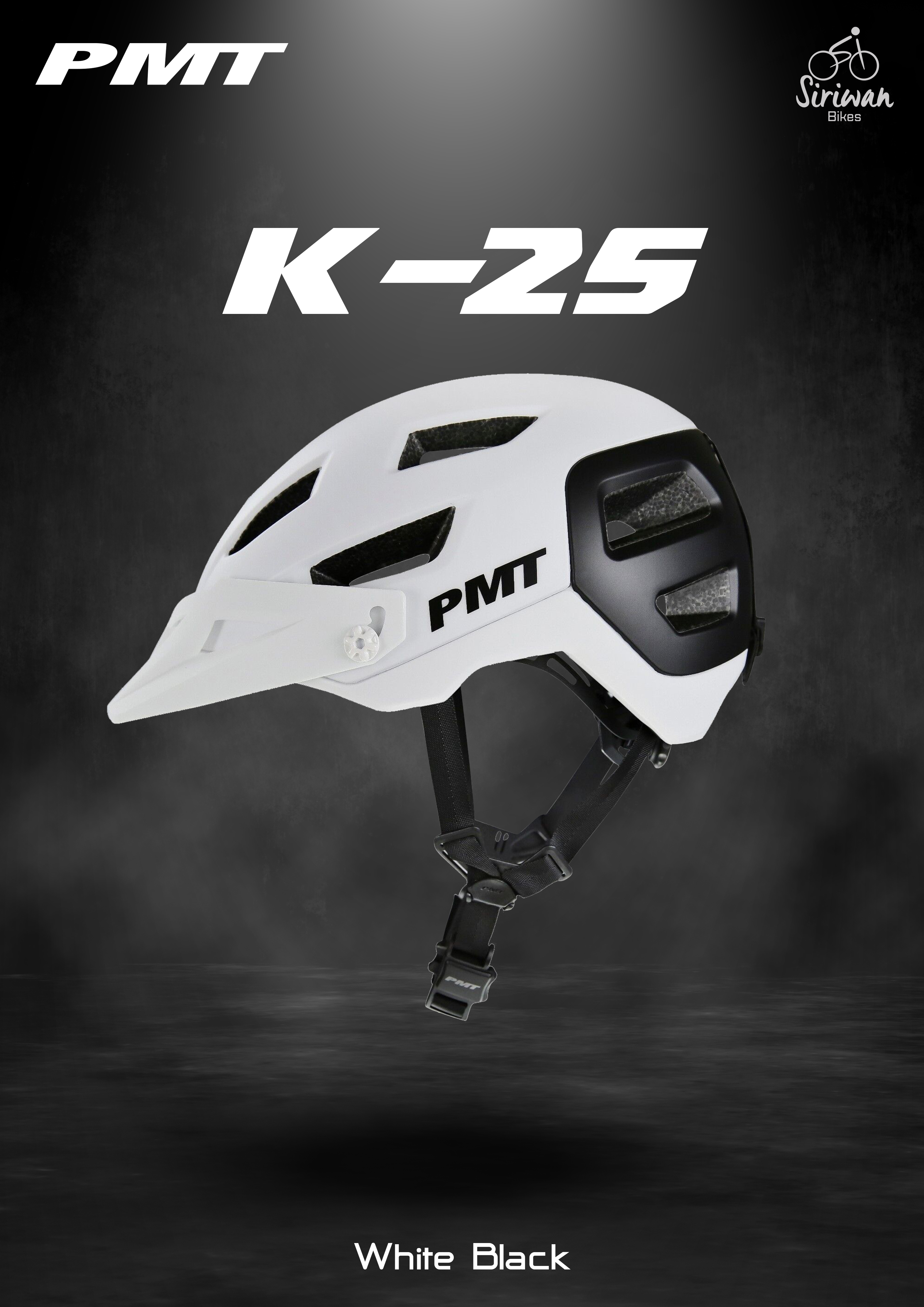 หมวกปั่นจักรยาน PMT รุ่น K-25 ระบายอากาศได้ดี M : 54-58cm