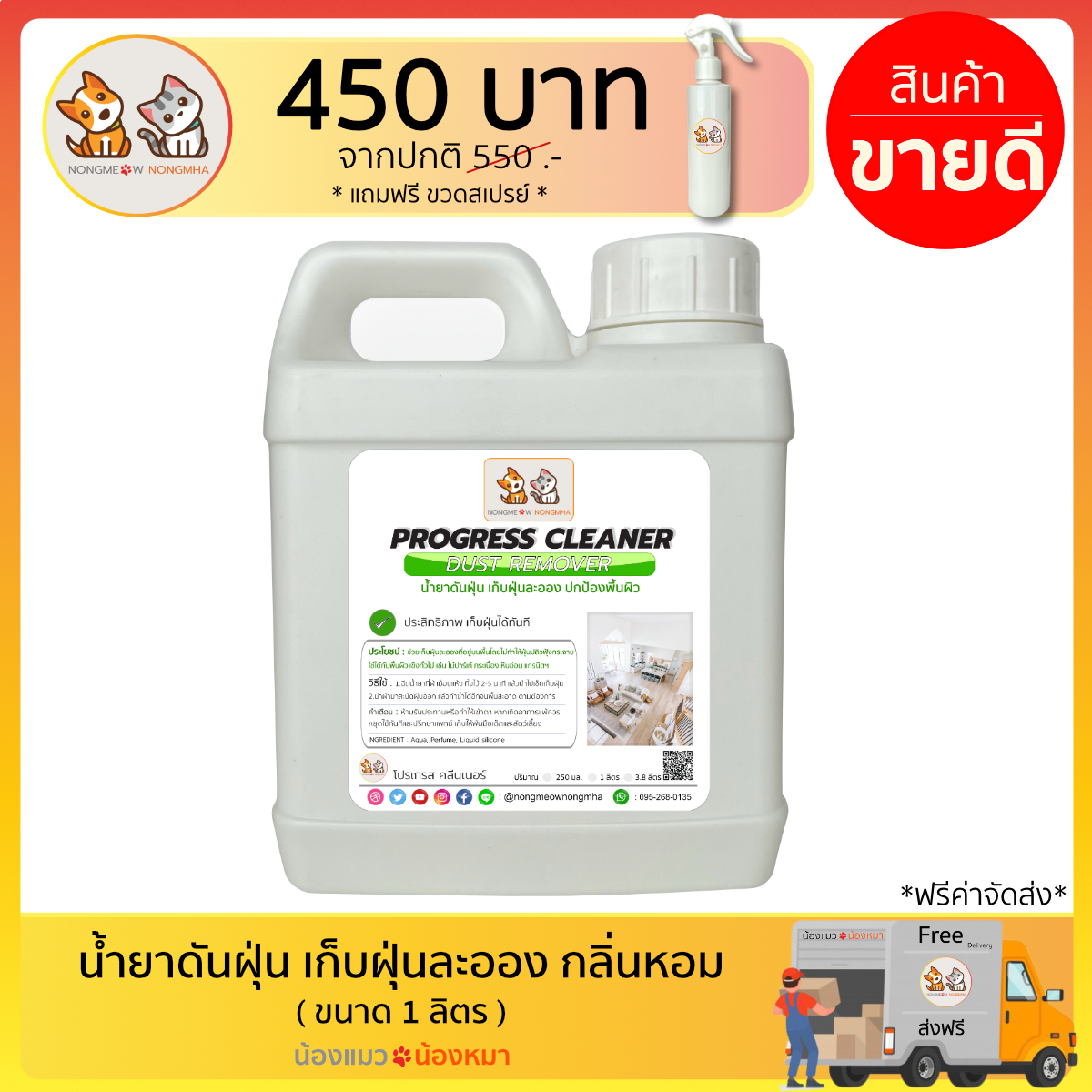 วิธีใช้น้ำยาดันฝุ่น