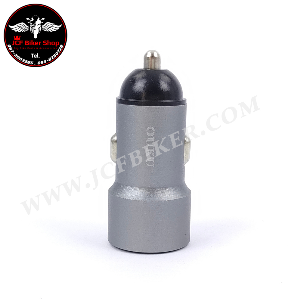 ที่ชาร์จมือถือ มอเตอร์ไซค์ ที่ชาร์จแบตในรถ หัวชาร์จเร็ว USB Car Charger อะแดปเตอร์ ชาร์จ 2ช่อง OUKU CK01