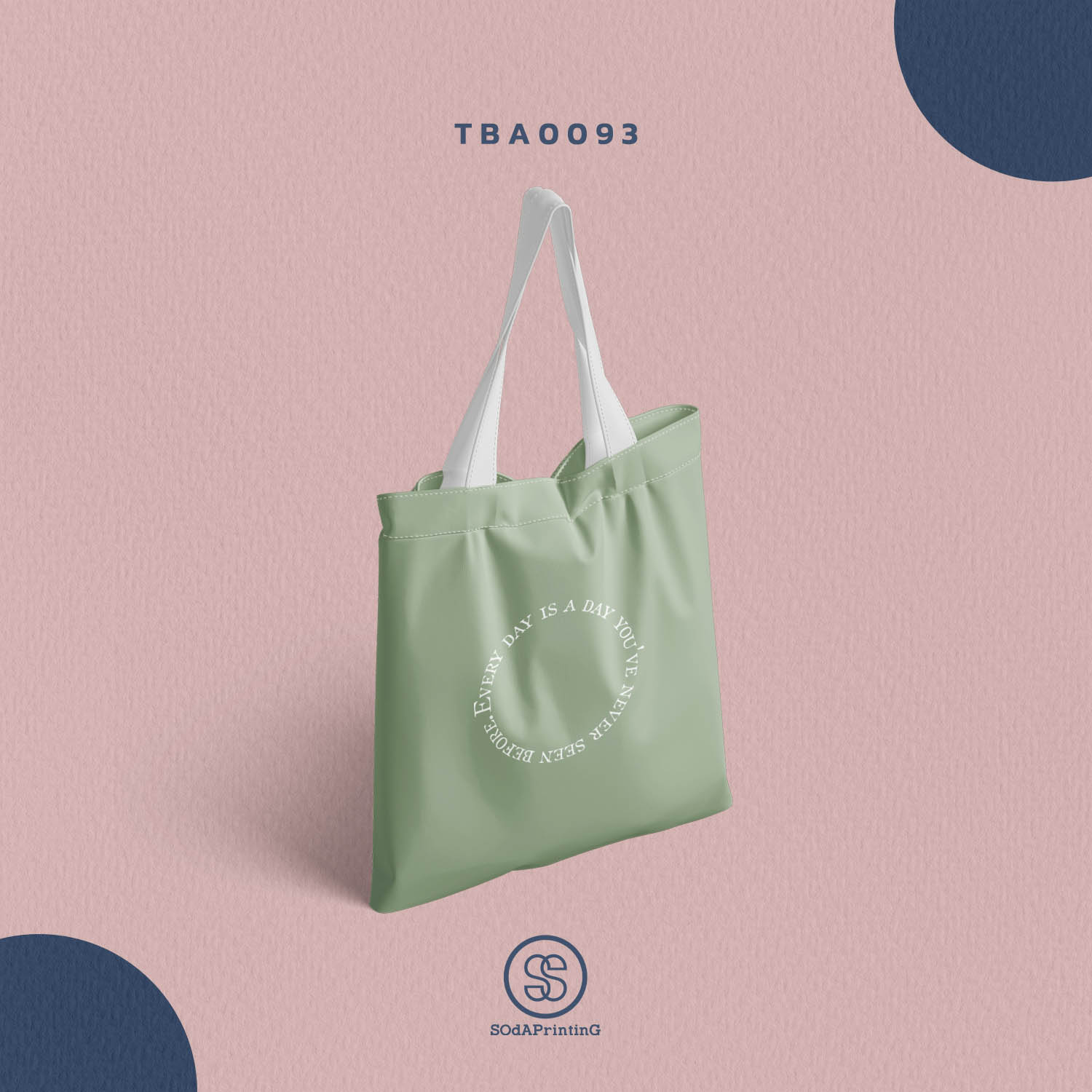 กระเป๋าแคนวาส พิมพ์ลาย minimal TBA0093 #SOdABag #SOdAPrintinG #กระเป๋า #กระเป๋าผ้า