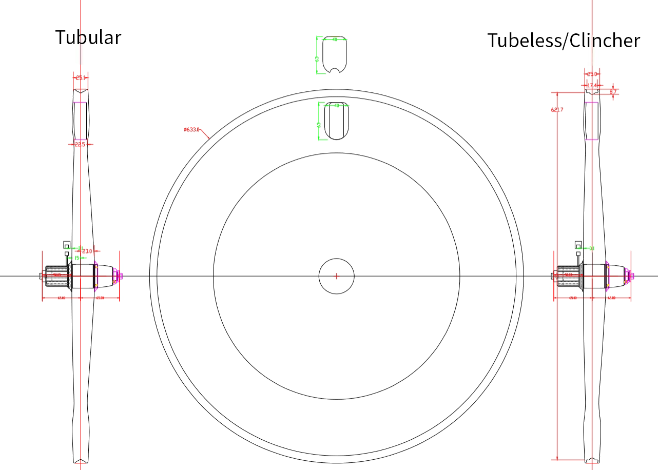ล้อคาร์บอนปิดทึบ Zero D-X 25 – R13 ล้อไทม์ไทรัล/ไตรแอธลอน รองรับเบรกจาน-ขอบ | Tubeless ได้ | คาร์บอน Toray T700/T800
