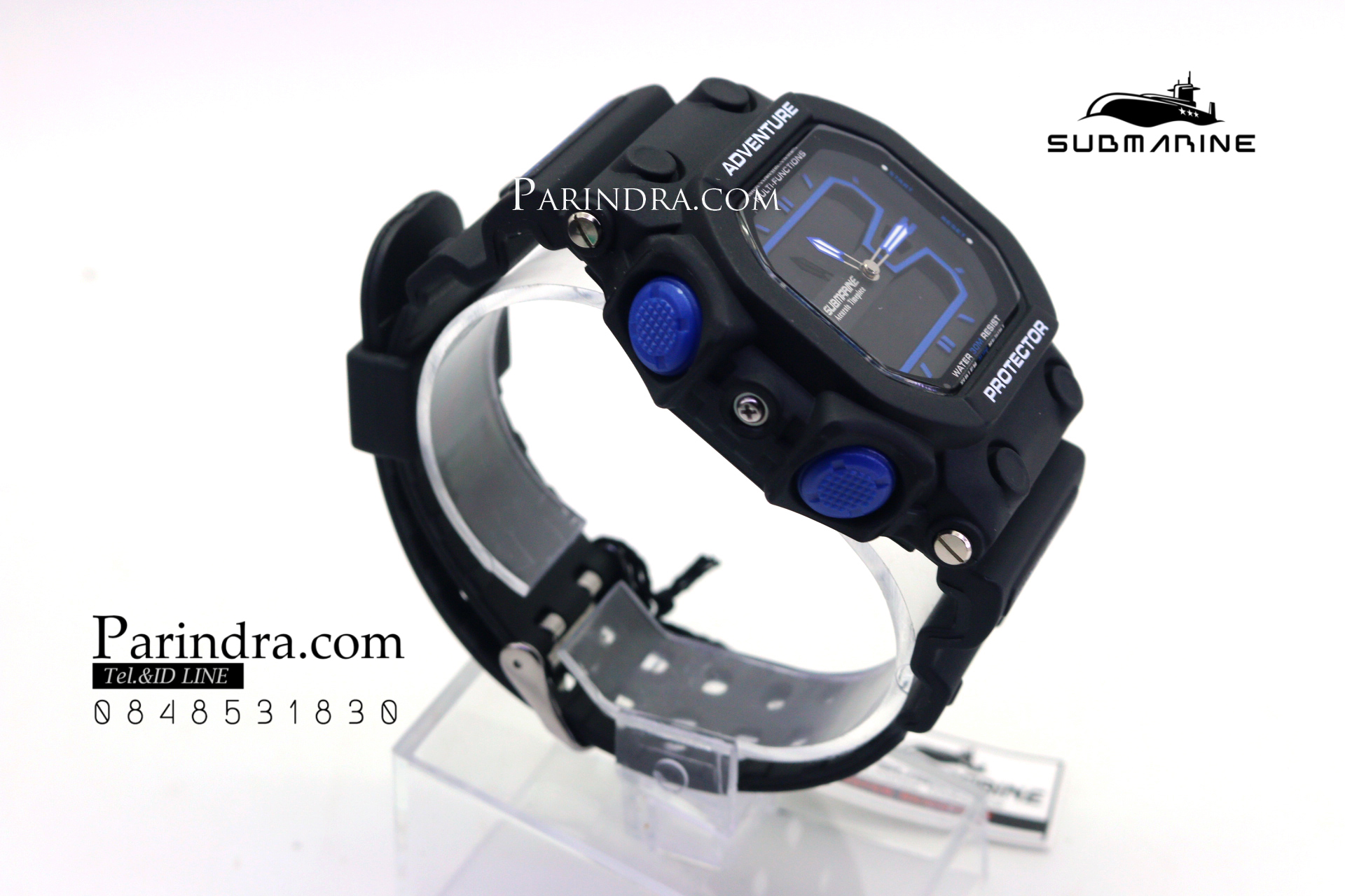 นาฬิกา US submarine รุ่น TP3134M สีดำตัดน้ำเงิน จอดำ