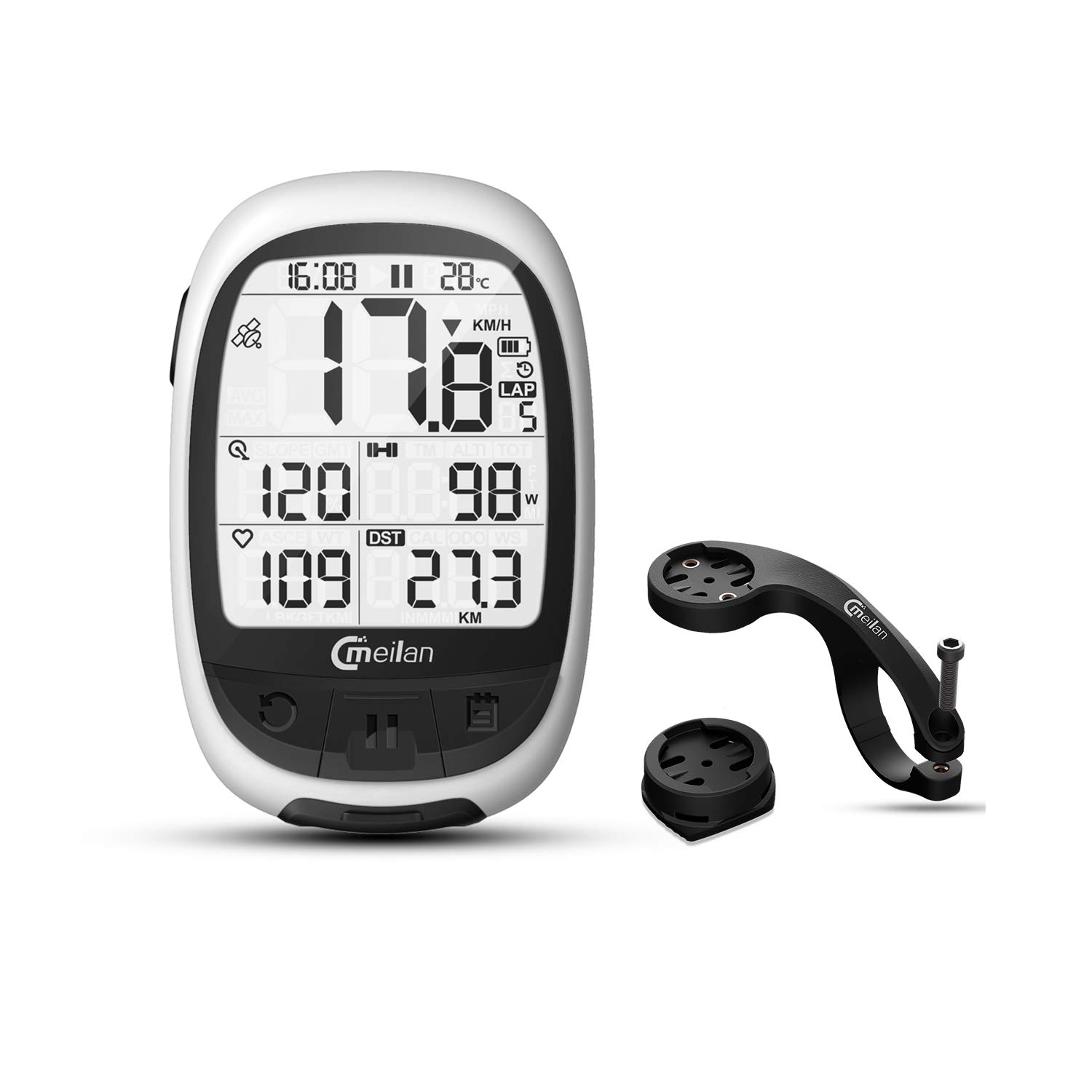 ไมล์ Meilan GPS Core Bike Computer M2 Bluetooth ANT+ Connect with HR Monitor Power meter