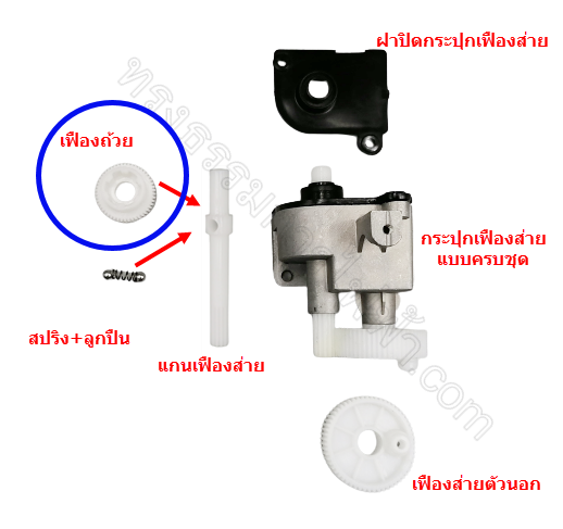 #FE11 เฟืองถ้วย-เฟืองส่ายพัดลม(สวมแกน) ฮาตาริ12"-18"(รู9มิล)