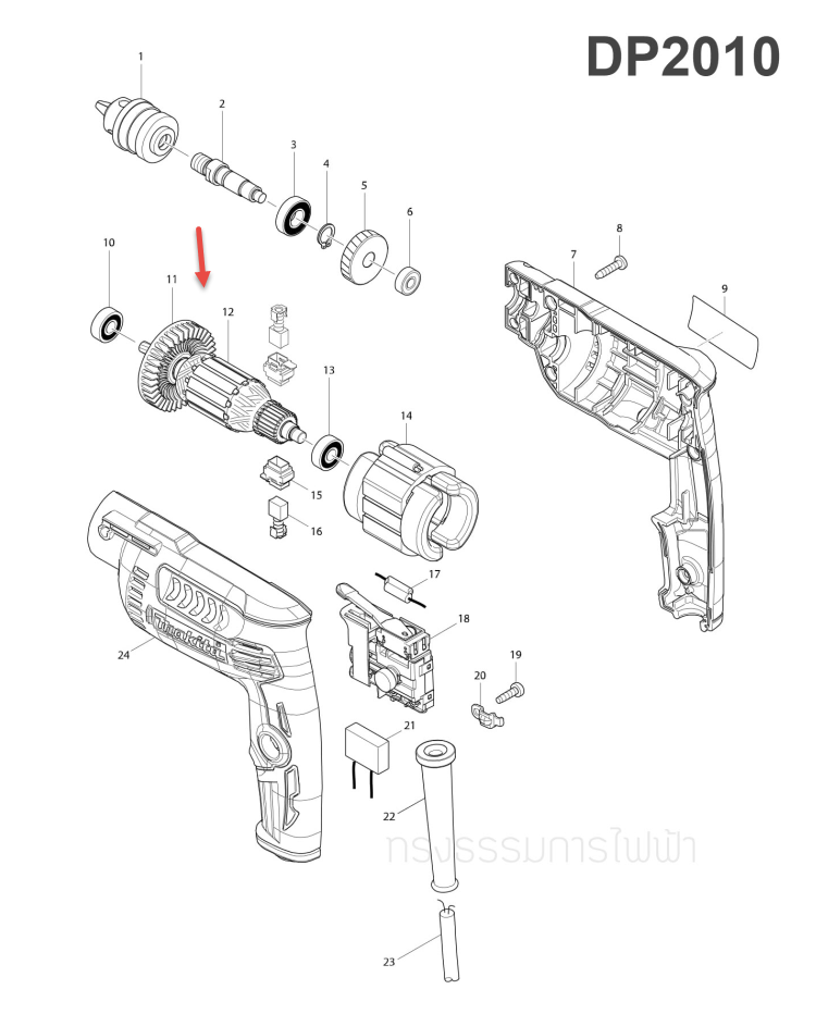 ทุ่น สว่าน Makita มากีต้า DP2010 (แท้) ##