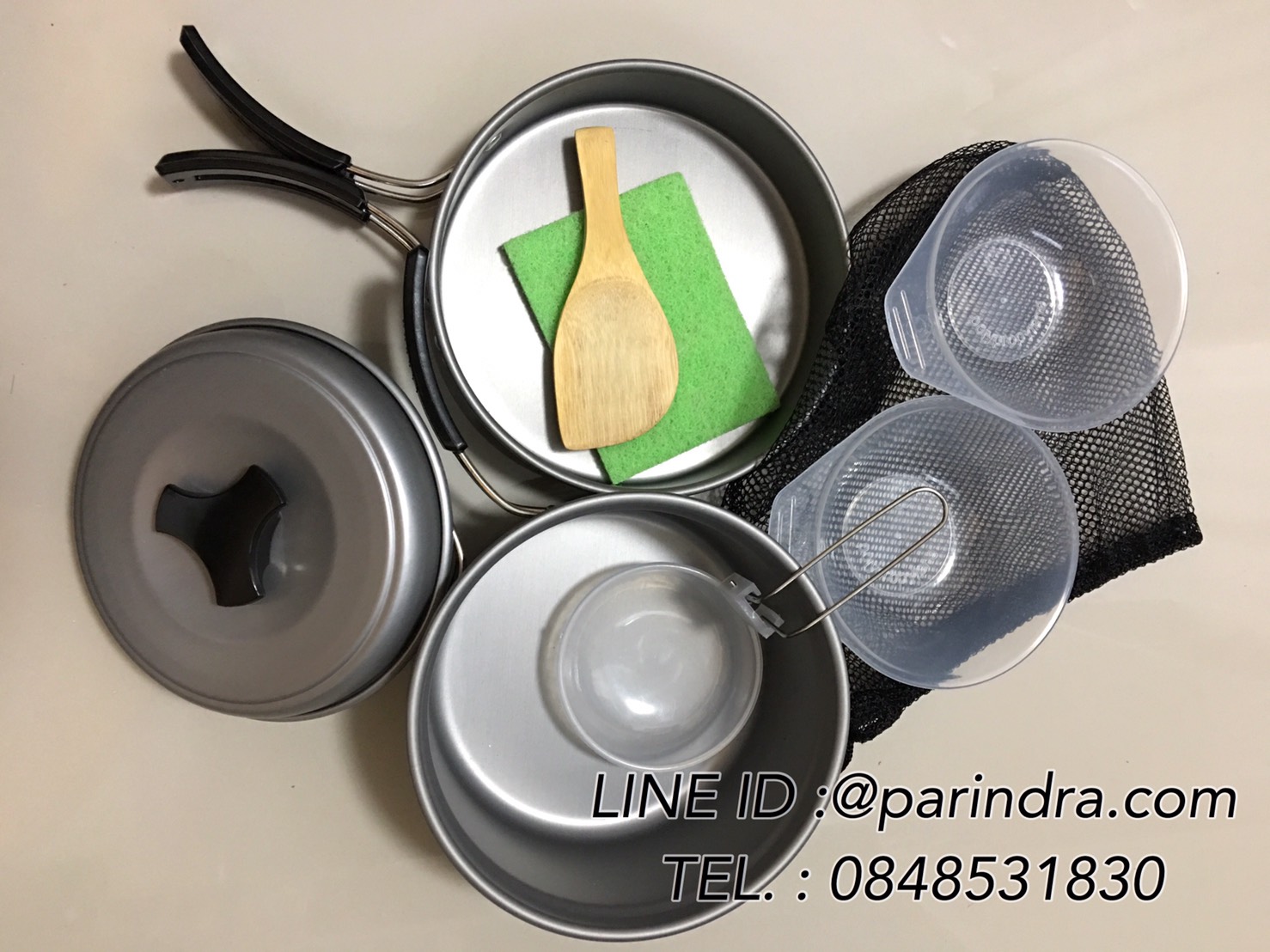 หม้อสนามอลูมิเนียม COOKING SET OUT-OF-DOORS ขนาด 2 ชิ้น