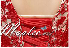 พร้อมส่ง ชุดราตรียาว สีครีม แบบเกาะอก ลายลูกไม้ ทรงหางปลาแต่งผ้าตาข่าย (เชือกผูกหลัง)